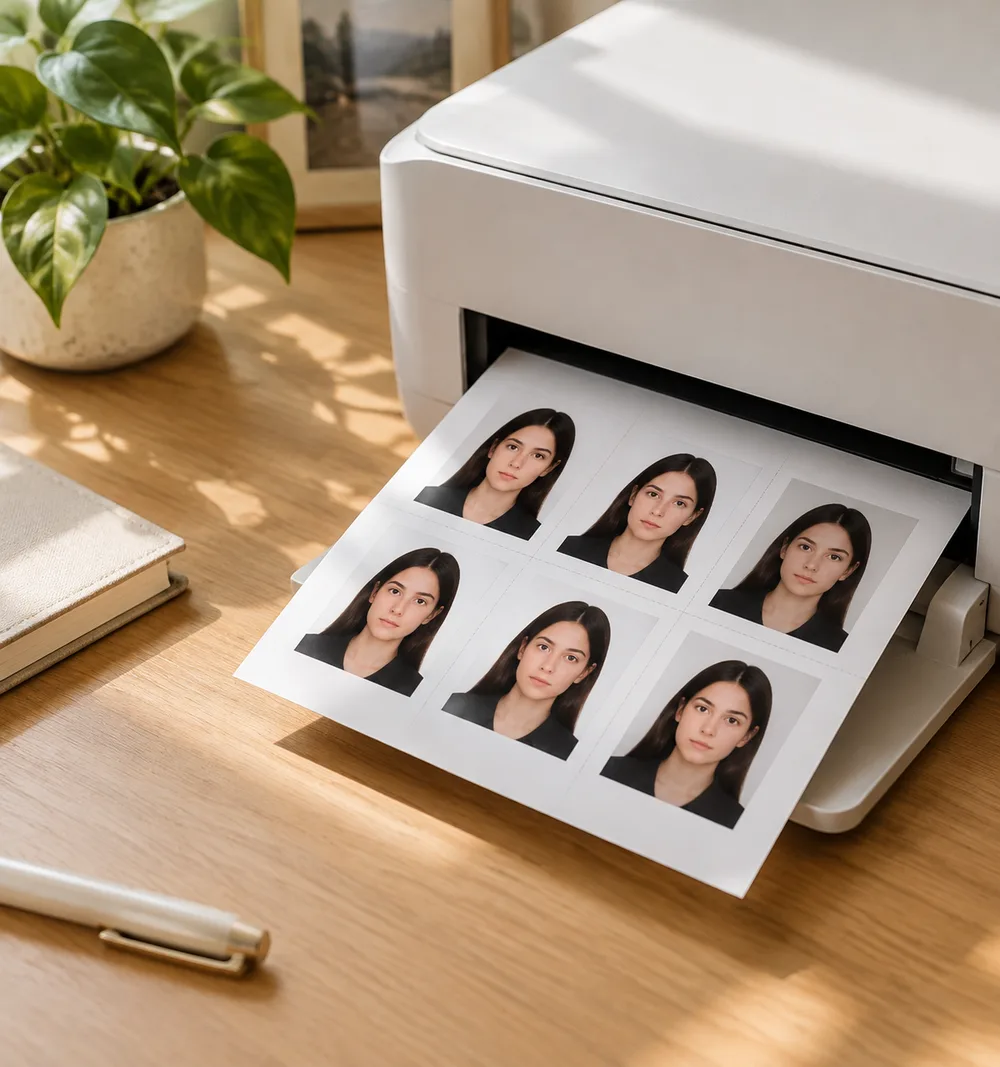 Printing a 4x6 passport photo sheet at home