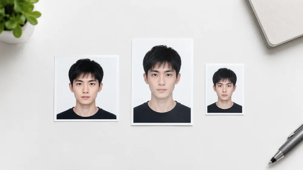 Passport and ID photo size samples