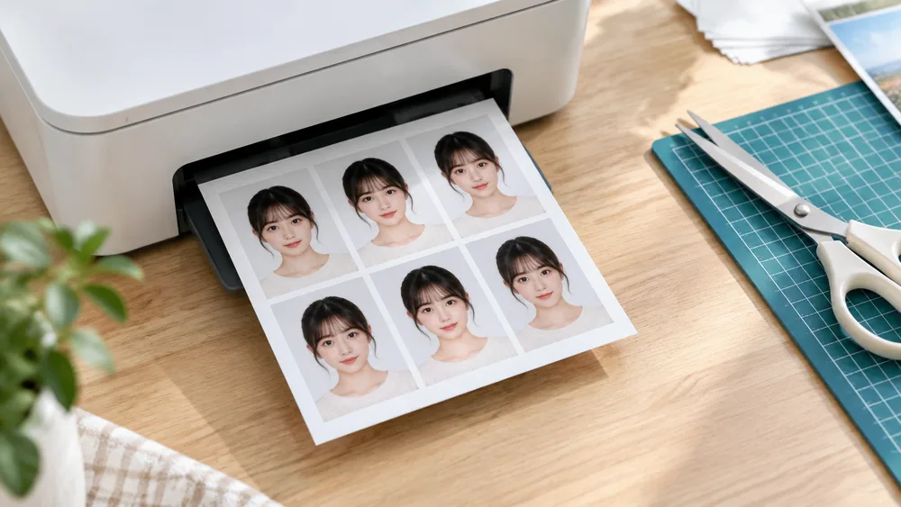 Printing a 4x6 passport photo sheet at home